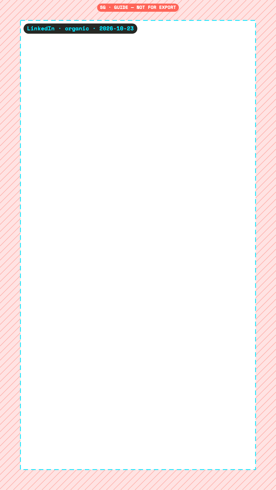 LinkedIn safe zone overlay