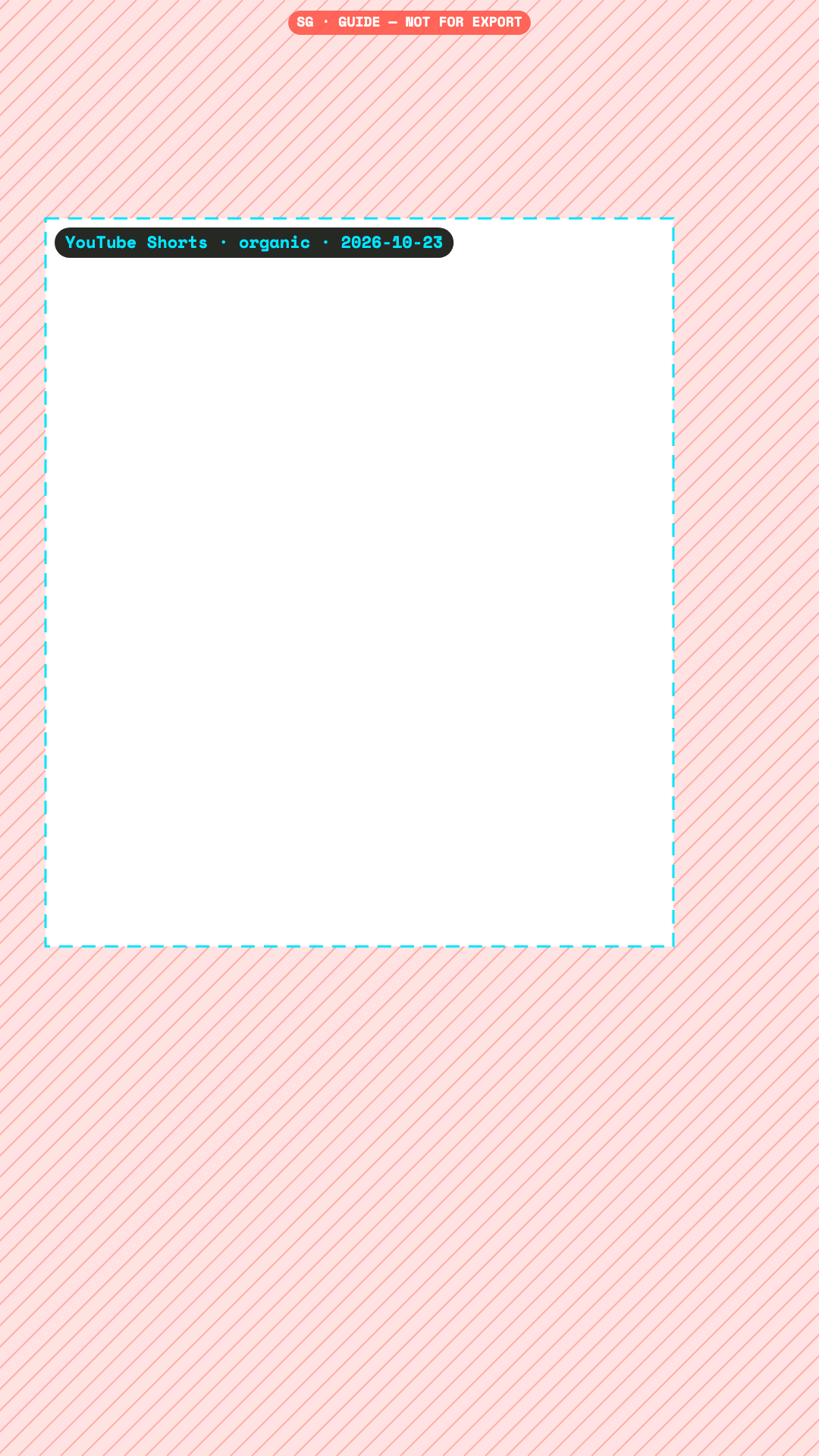 YouTube Shorts safe zone overlay